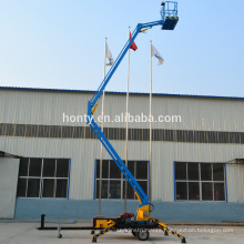 6-18m towable man lift crank arm type hydraulic aerial work platform price